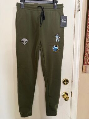 Original Deluxe Kids Olive Green Space Patch Joggers (135)